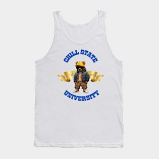 Stay Calm and Collegiate: The Relaxed State University Tee Tank Top